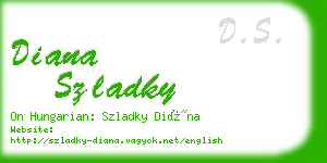 diana szladky business card